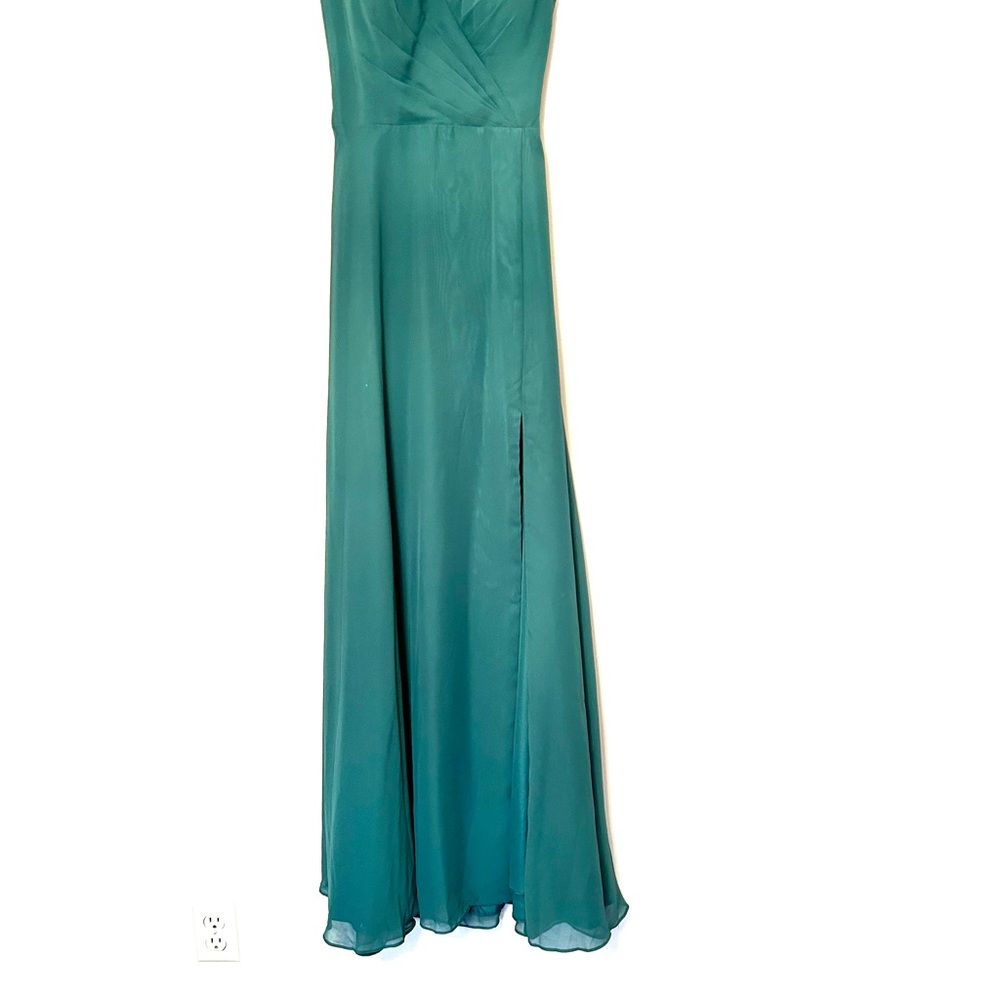 Azazie Jane Dark Green Dress - Picture 5 of 13